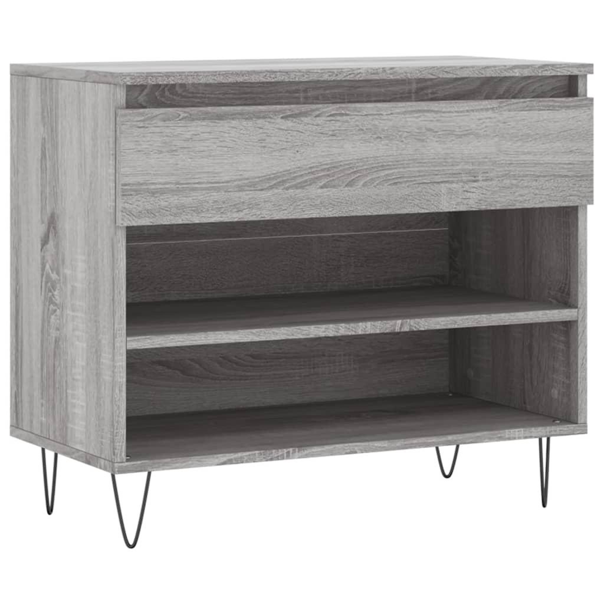 Voir la diapositive 2 : VIDAXL Armoire a chaussures Sonoma gris 70x36x60 cm Bois d'ingenierie