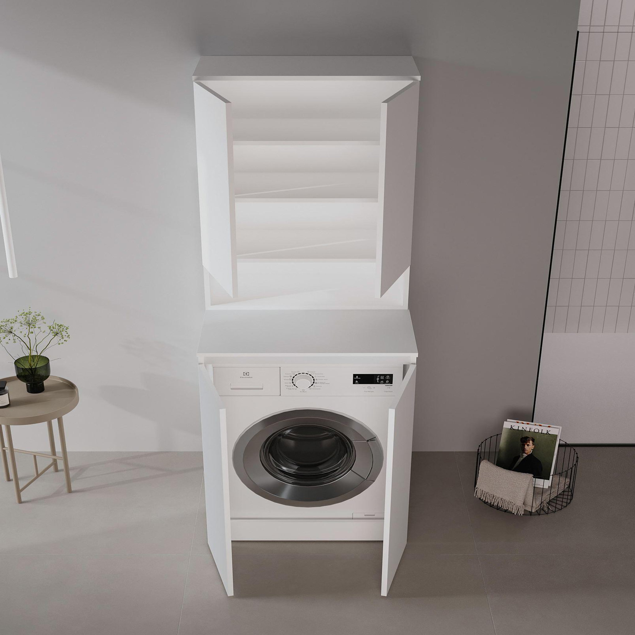 Voir la diapositive 3 : Habitat et Jardin Armoire de Salle de Bain  Bosco Lume 70  - 70 x 36 x 100 cm - Matte White
