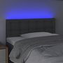 Voir la diapositive 3 : VIDAXL Tete de lit a LED Gris fonce 80x5x78/88 cm Tissu