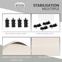 Voir la diapositive 6 : OUTSUNNY Tonnelle barnum automatique pop-up dim. 2,53L x 2,53l x 2,68H m hauteur réglable nombreux accessoires inclus acier oxford beige