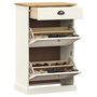 Voir la diapositive 3 : VIDAXL Armoire a chaussures VIGO 60x35x96 cm blanc bois massif de pin