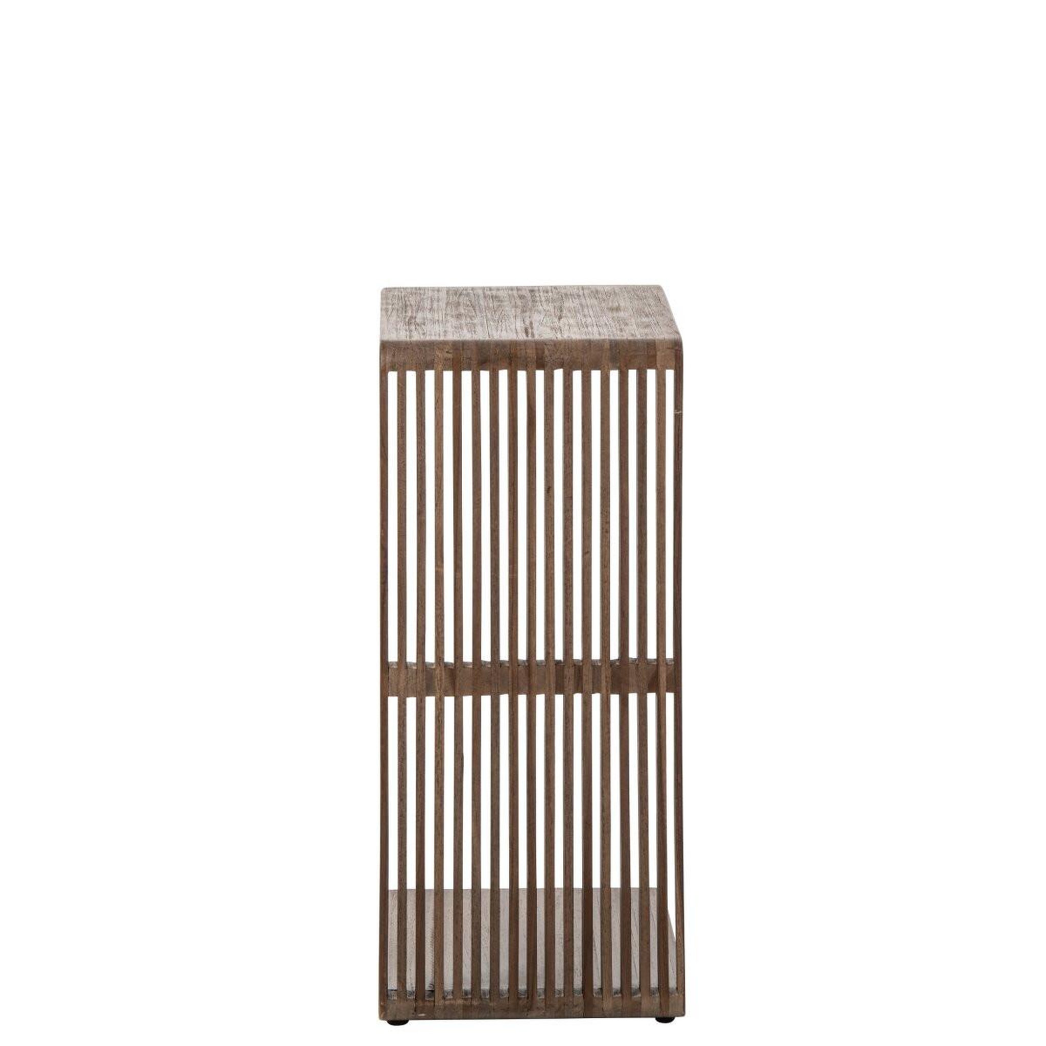 Voir la diapositive 3 : J-LINE Table d'appoint en bois  lars  65cm marron