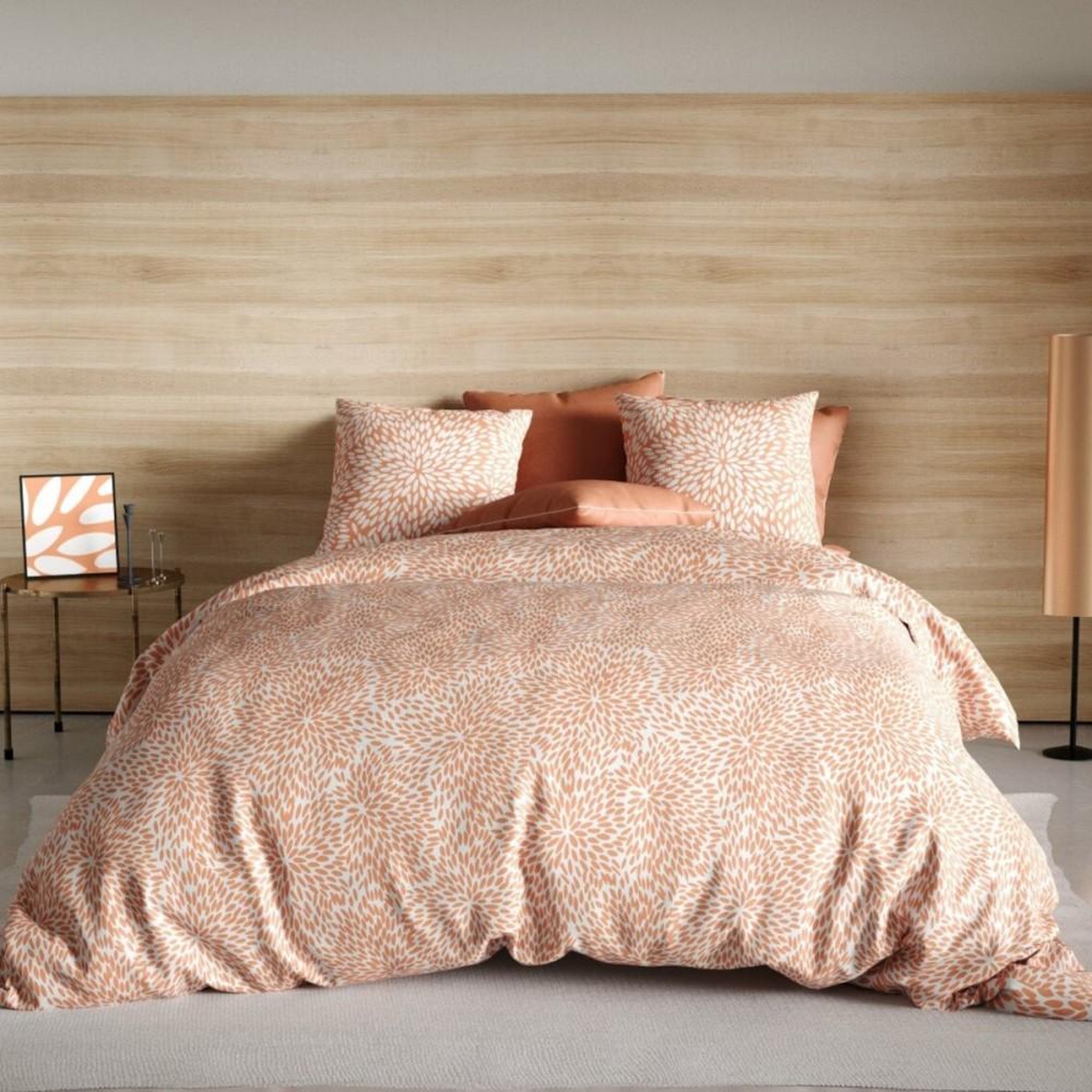 Voir la diapositive 1 : ATELIER DU COTON Housse de couette 260x240 LANTANA + 2 taies microfibre