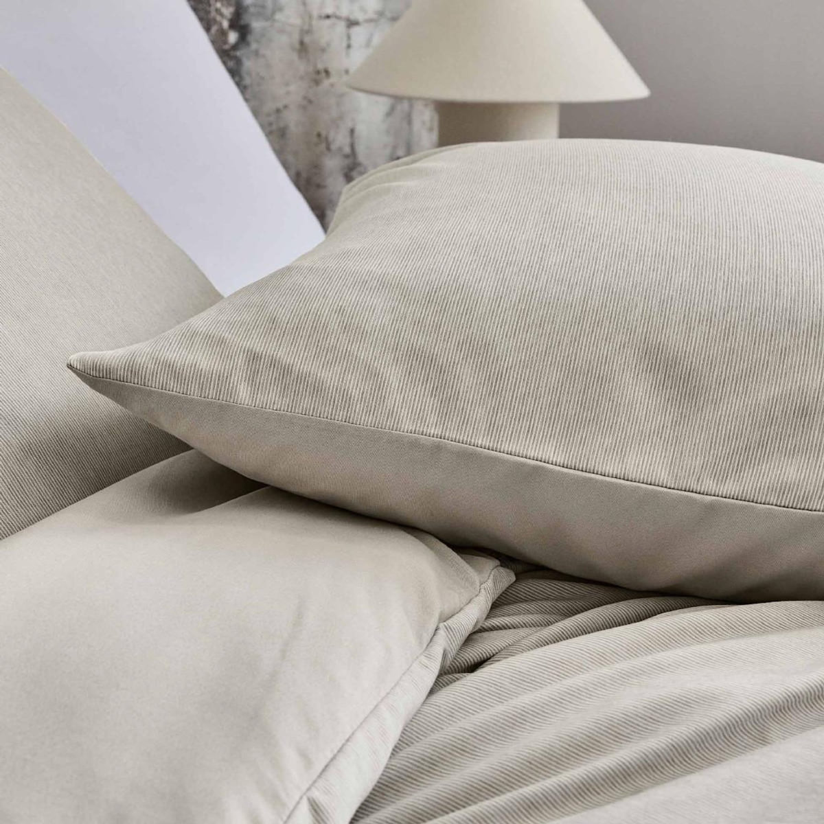 Paris Prix Parure de Lit 3 Pièces Microfibre  Azura  240x220cm Naturel