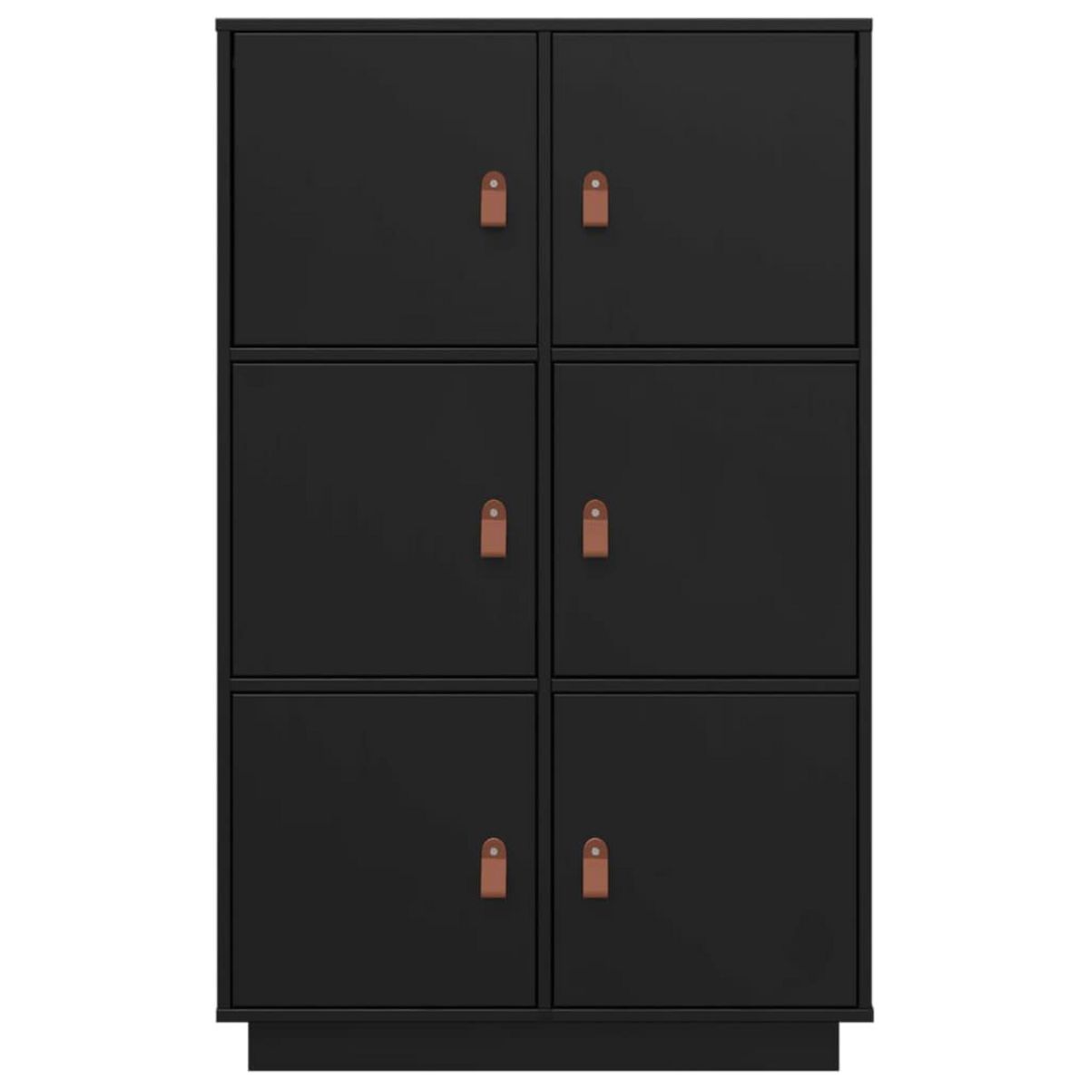 VIDAXL Buffet haut Noir 67x40x108,5 cm Bois massif de pin