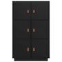 Voir la diapositive 5 : VIDAXL Buffet haut Noir 67x40x108,5 cm Bois massif de pin