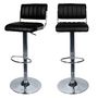 Voir la diapositive 1 : Rendez vous déco Lot de 2 chaises de bar réglables 61/83 cm en cuir synthétique marron - Houston