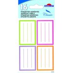GLOBAL GIFT 16 étiquettes adhésives scolaires - Rectangles 4 couleurs pastel