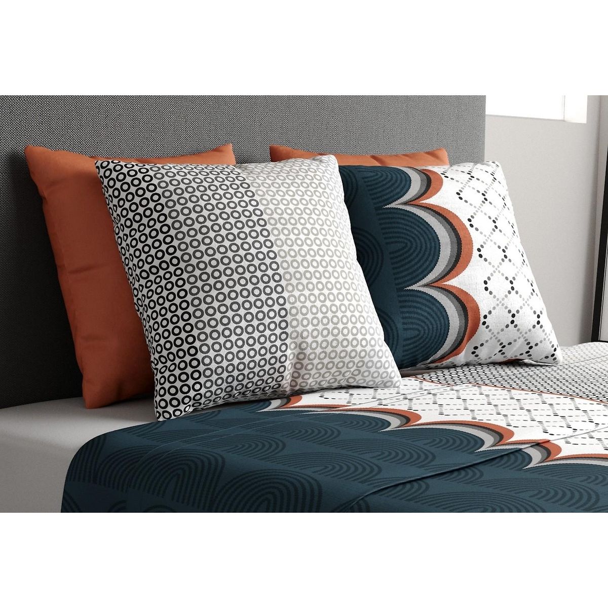 ATELIER DU COTON Parure de drap 100% coton 57fils antan