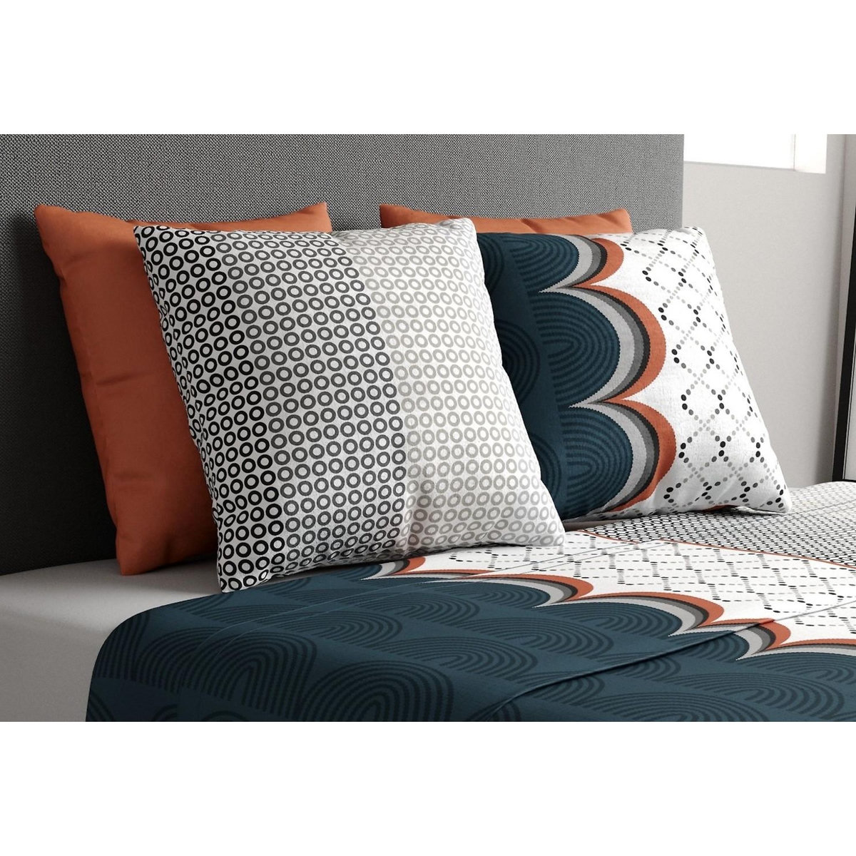 ATELIER DU COTON Parure de drap 100% coton 57fils antan