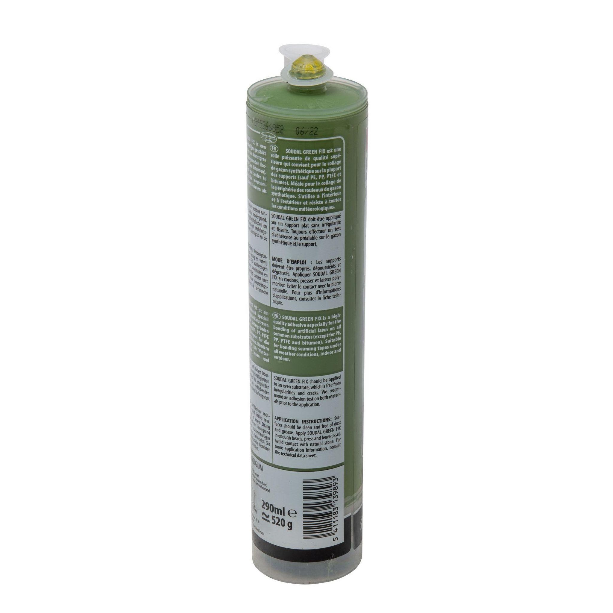 Voir la diapositive 4 : Soudal Cartouche de colle pour gazon artificiel 290 ml Soudal