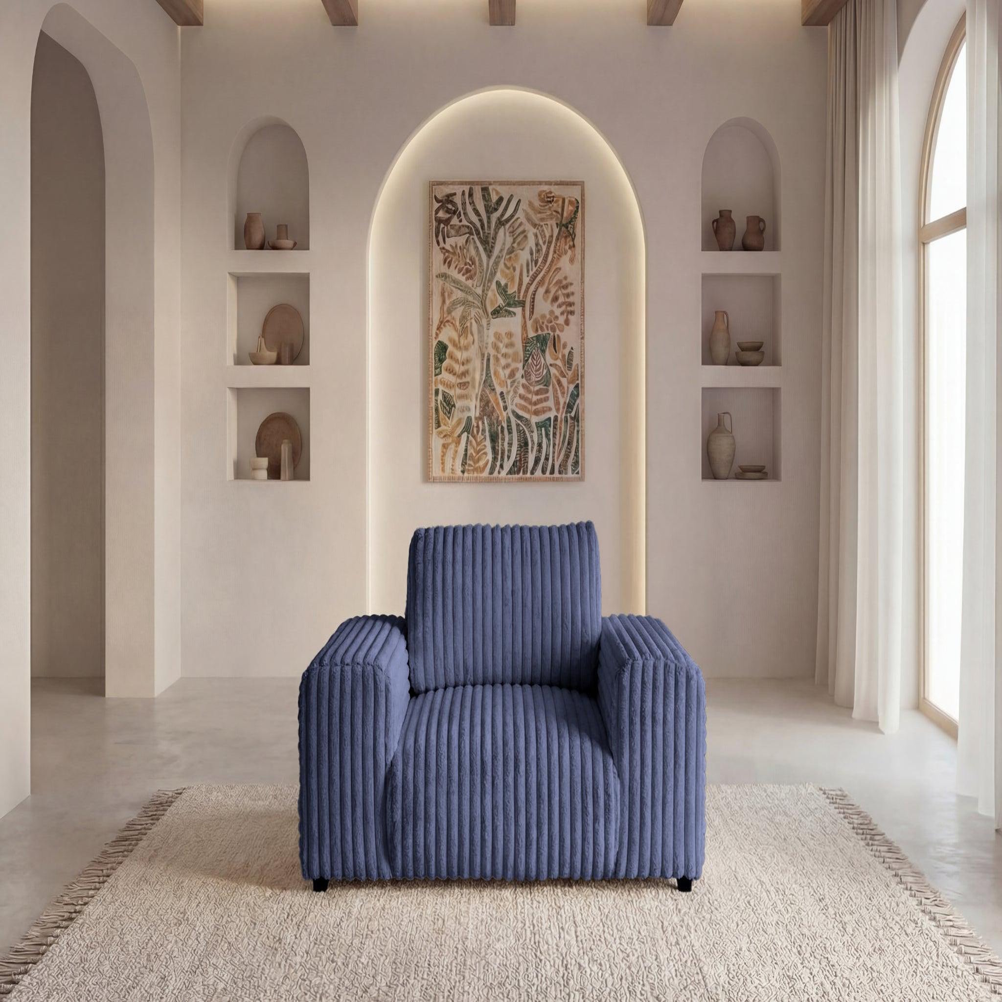 Voir la diapositive 3 : CASANOVA PARIS Caisa - fauteuil en velours côtelé