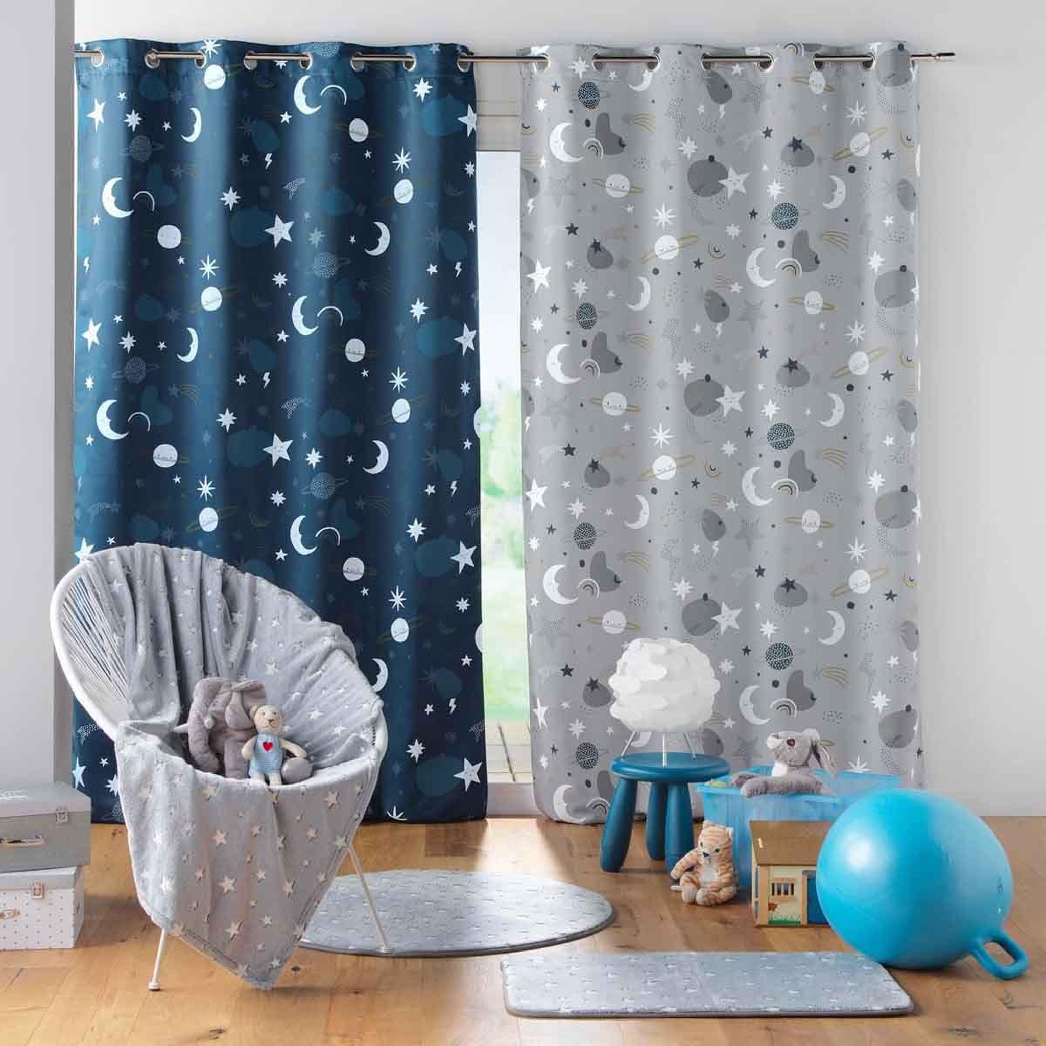 Voir la diapositive 4 : Douceur d'Intérieur Rideau Occultant  Moonlight  140x260cm Gris