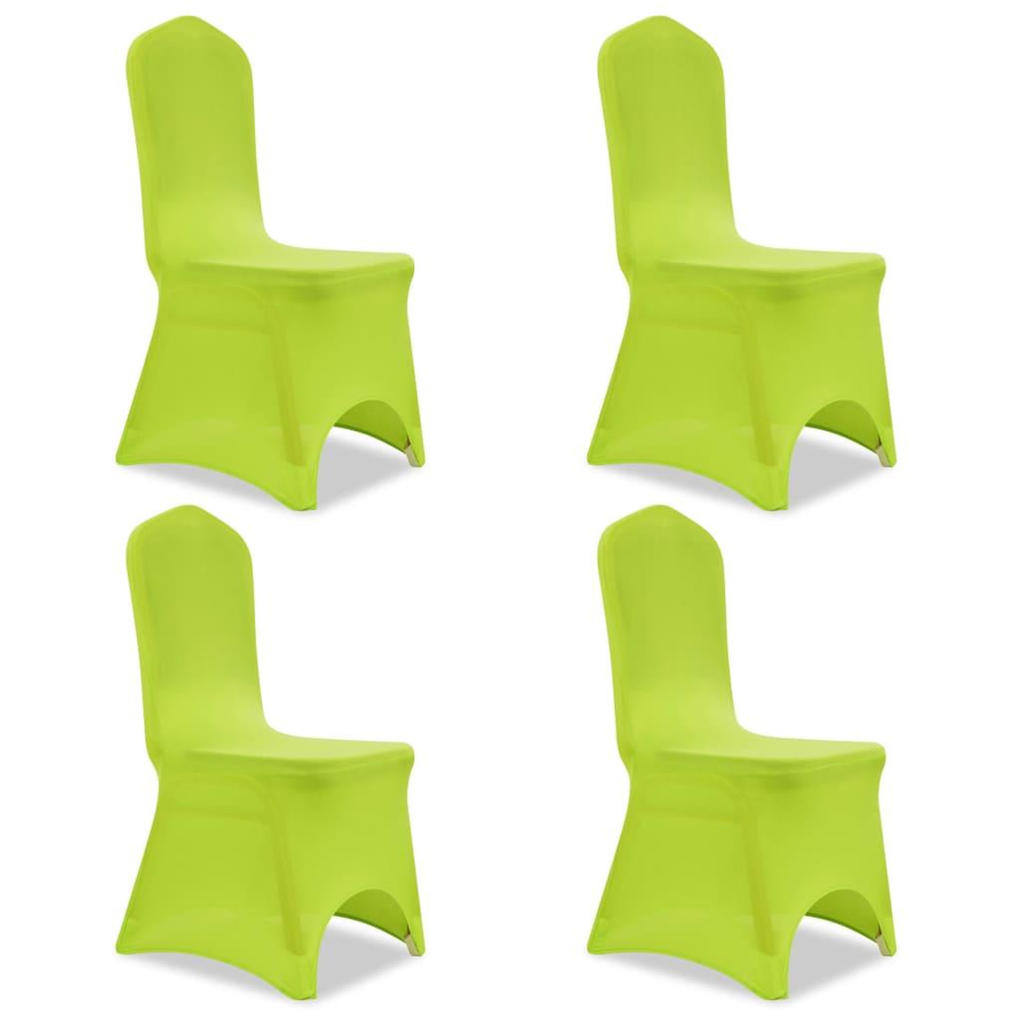 Voir la diapositive 1 : VIDAXL Housse de chaise extensible 4 pcs vert