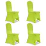 VIDAXL Housse de chaise extensible 4 pcs vert