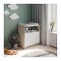 Voir la diapositive 1 : Demeyere Commode a langer 2 portes, 1 niche - HELICIA - Blanc mat & Chene kronberg - 79,6 x 70 x 94,4 cm - DEMEYERE