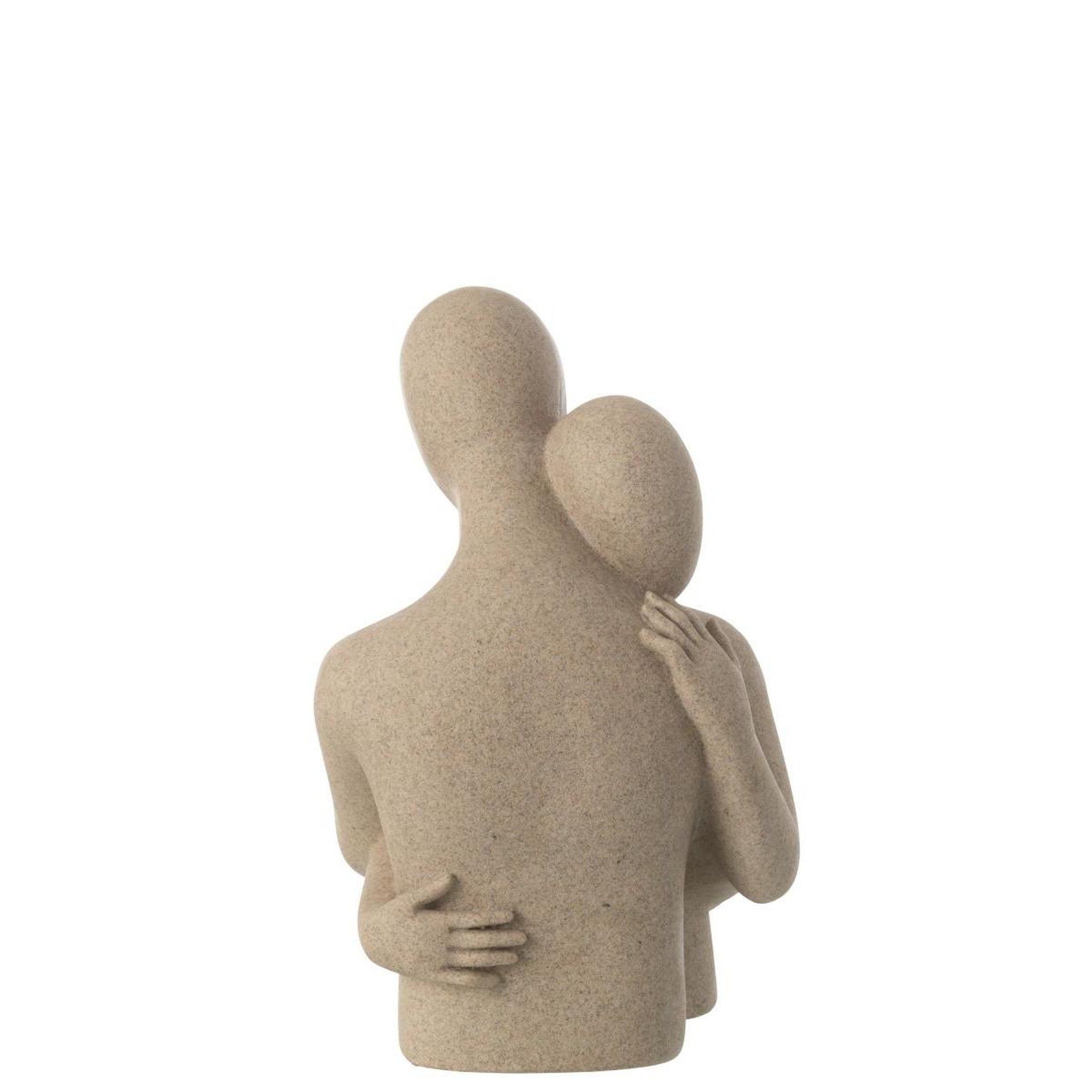 Voir la diapositive 3 : J-LINE Buste couple câlin en résine  shawn  38cm beige
