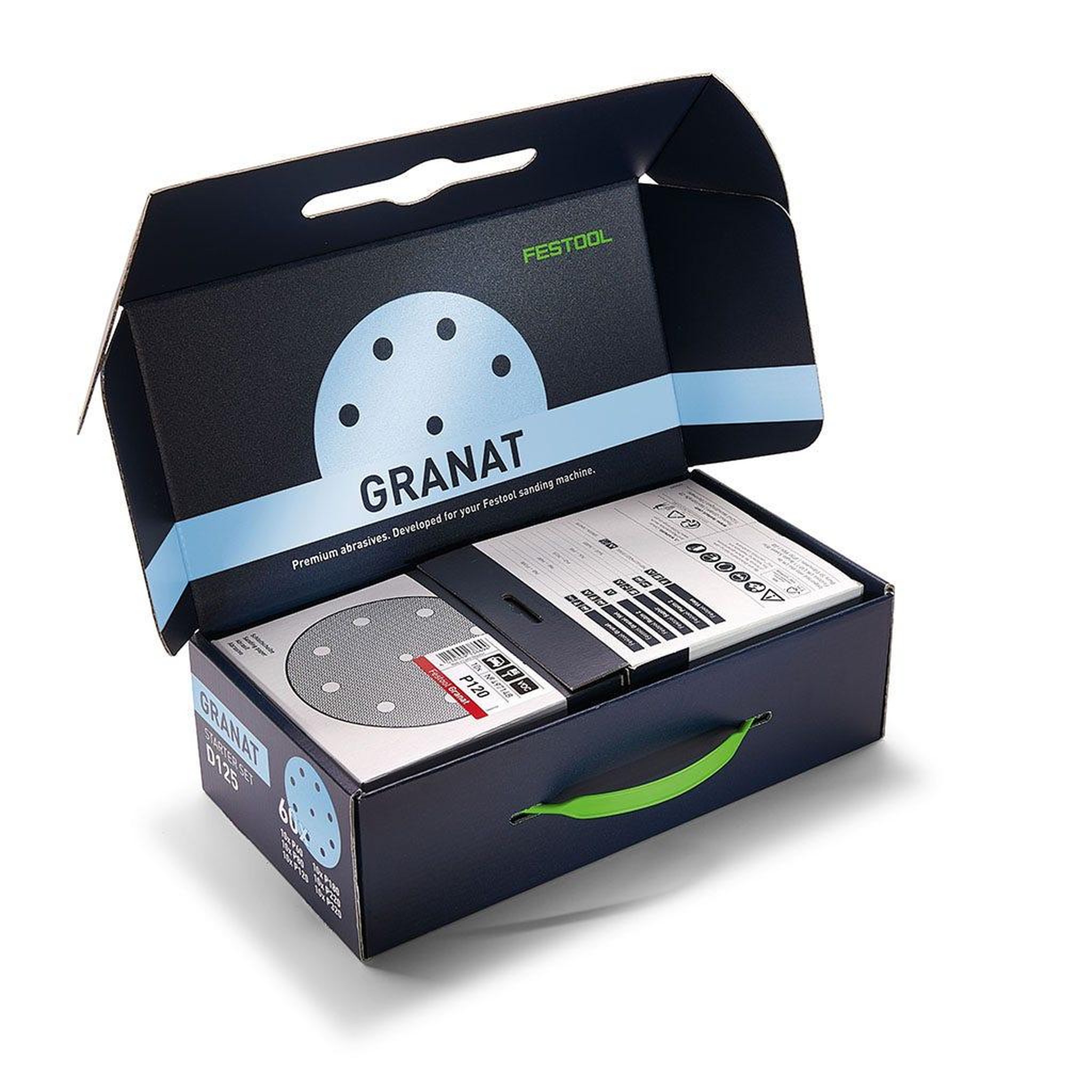 FESTOOL Pack de 60 abrasifs granat d125 gr-set