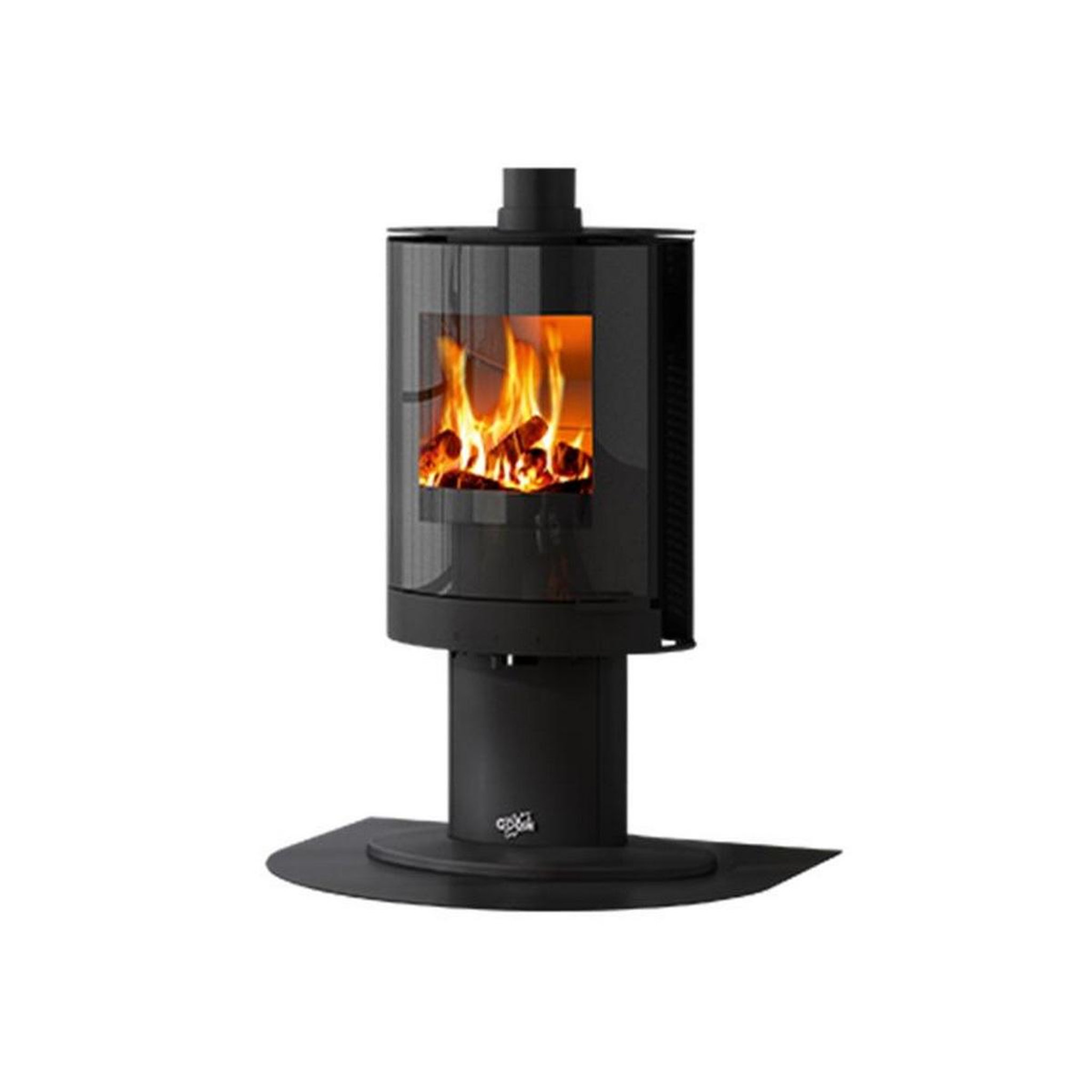 Godin Poêle à bois 7kw noir - 411233NOIRMAT
