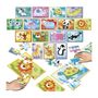 Voir la diapositive 2 : EDUCA Puzzle - EDUCA - Battle Jr Animals - 16 puzzles - 9 pieces par puzzle - Pour enfants a partir de 4 ans