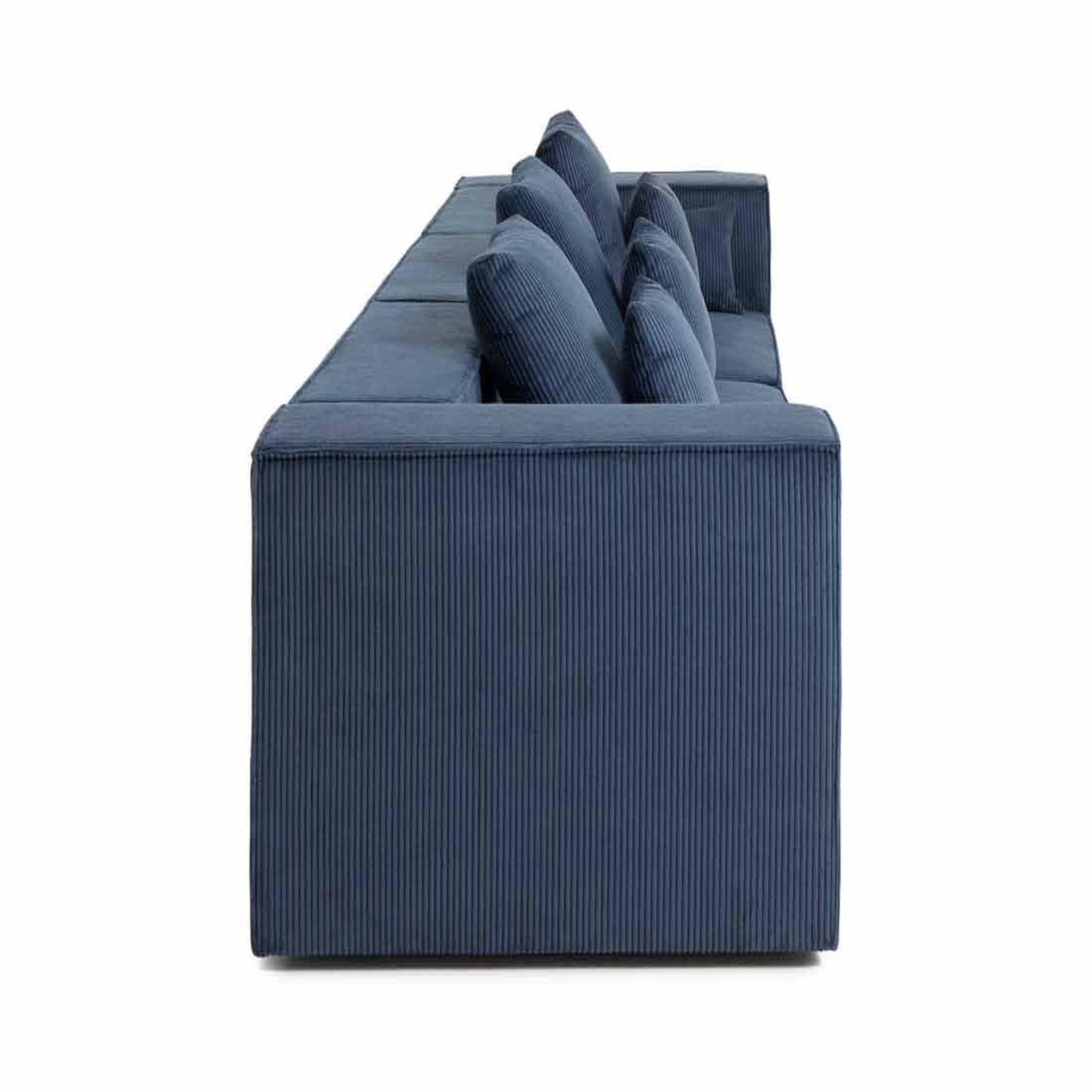 Voir la diapositive 3 : BEST MOBILIER Colombine - canapé modulable droit - 3 places - en velours côtelé