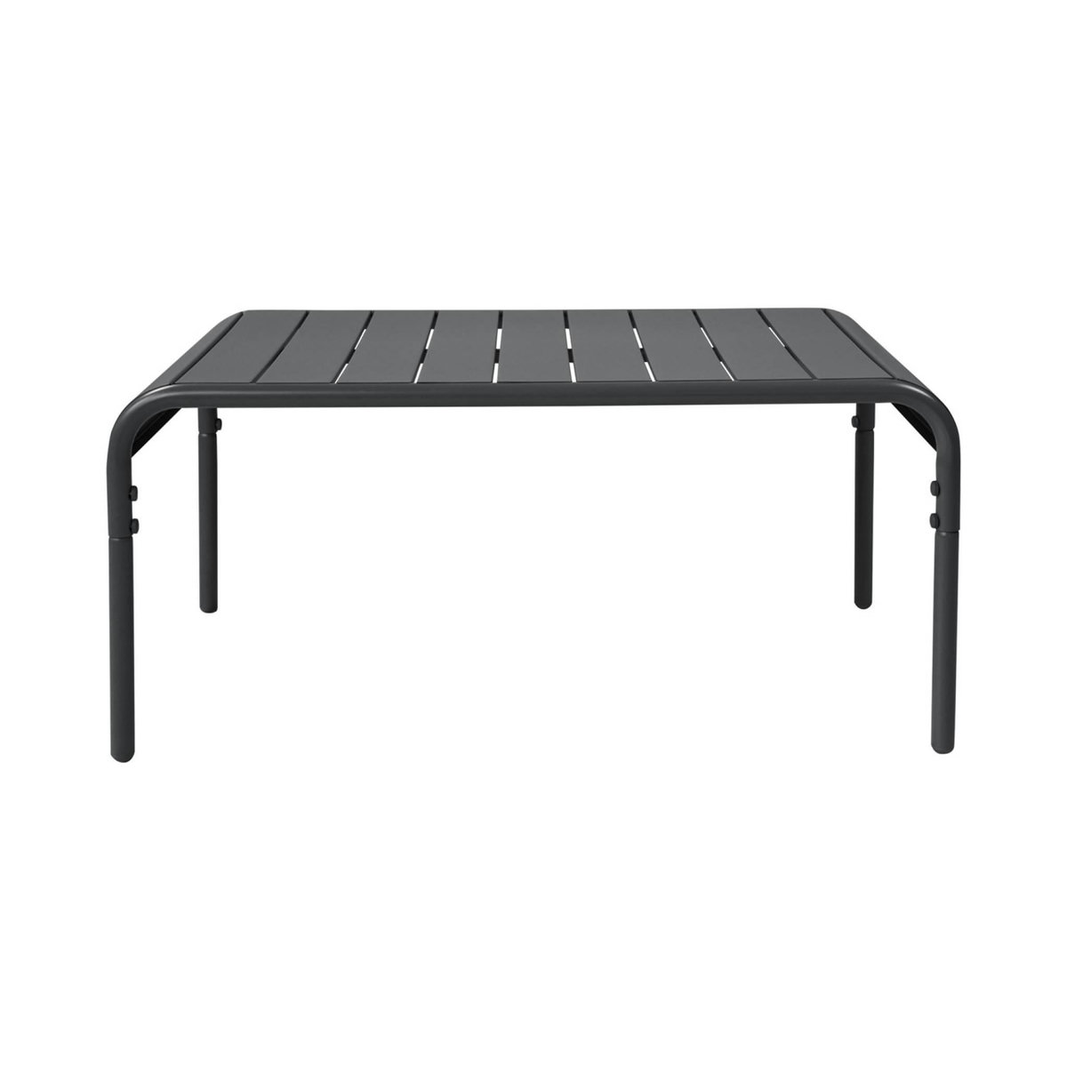 SWEEEK Table basse de jardin rectangulaire acier 90cm anthracite - Amélia