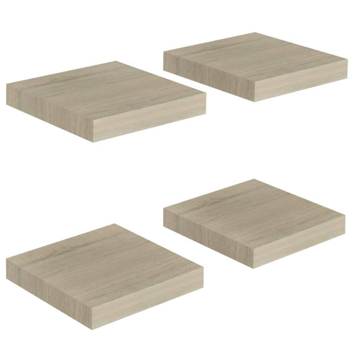 VIDAXL Etageres murales flottantes 4 pcs chene 23x23,5x3,8 cm MDF