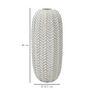 Voir la diapositive 6 : Paris Prix Vase Déco en Résine  Leaf  46cm Blanc