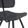 Voir la diapositive 5 : Rendez vous déco Lot de 2 chaises en cuir synthétique gris / noir - Texas