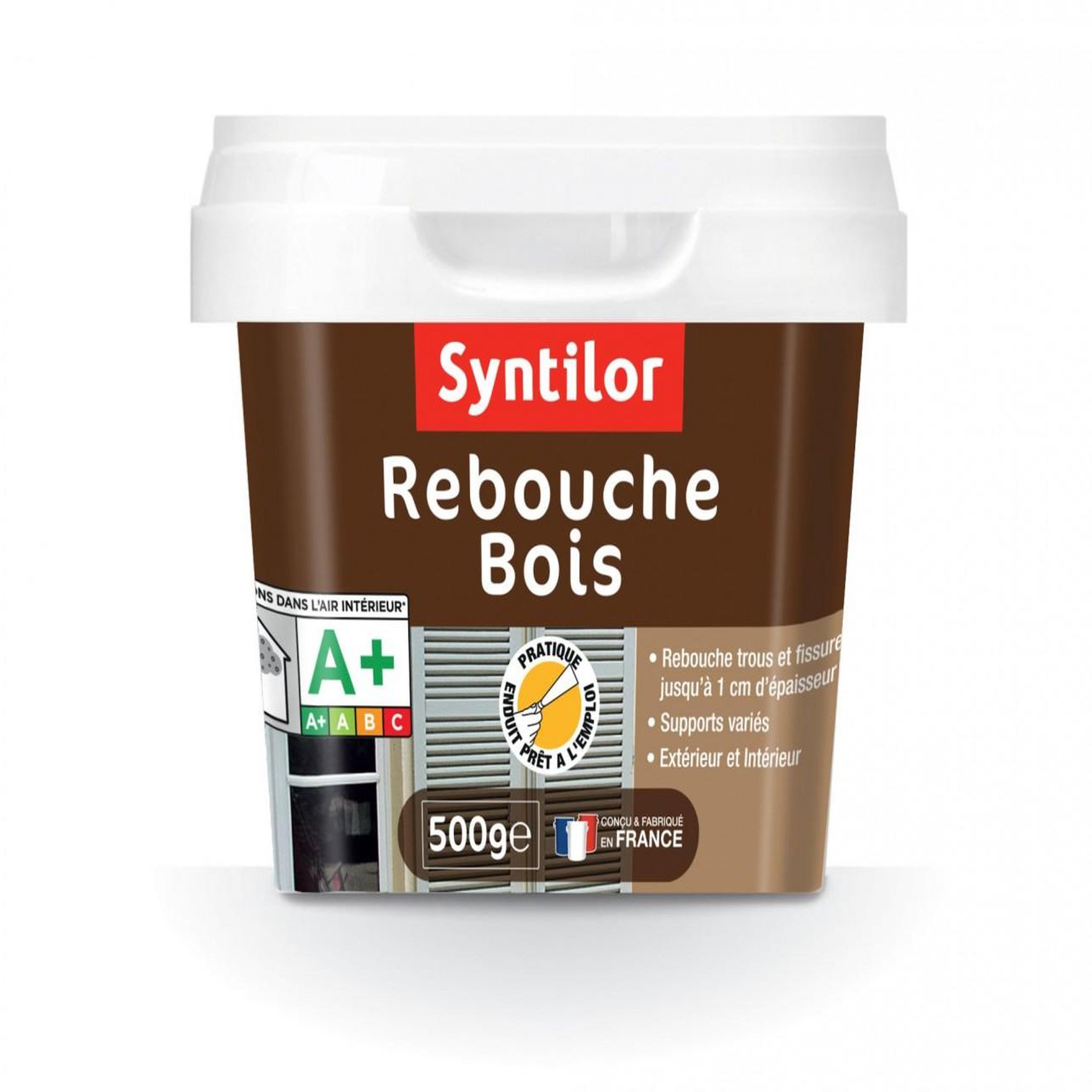 CENTRALE BRICO Rebouche bois SYNTILOR, gris clair, 500 g