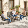Voir la diapositive 4 : OUTSUNNY Salon de jardin design bicolore 4 personnes 4 pièces