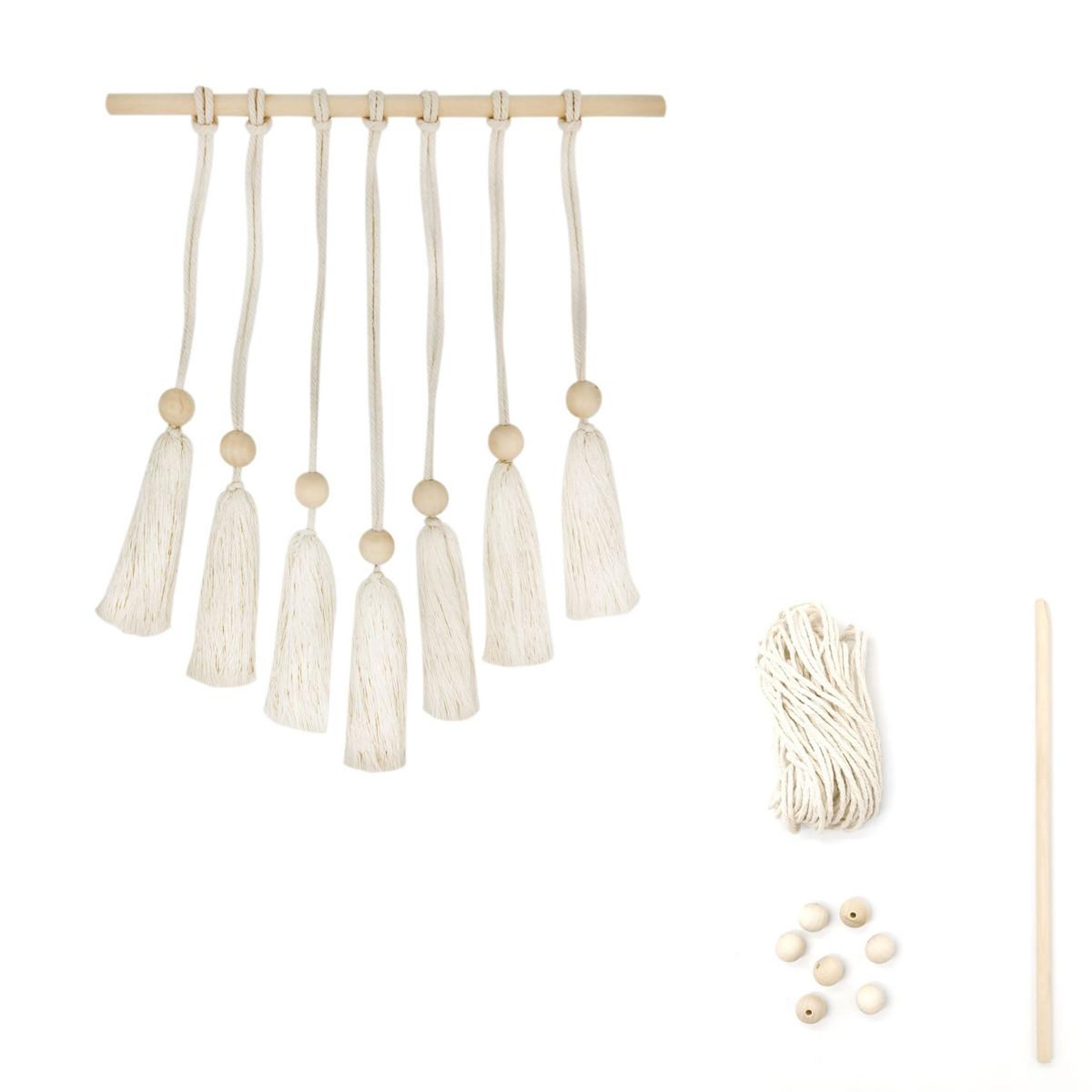 HOMEA Kit Macramé  Suspension Murale  30cm Naturel
