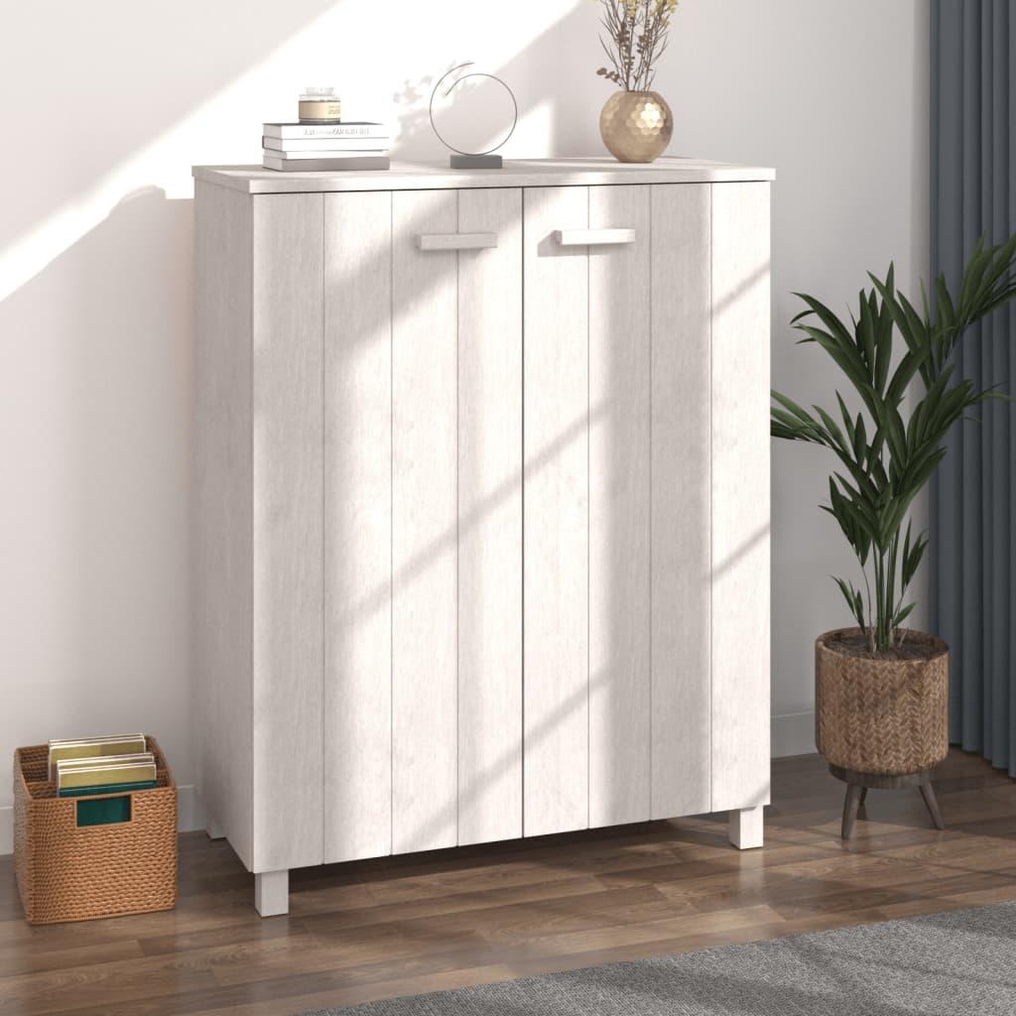 Voir la diapositive 1 : VIDAXL Armoire a chaussures HAMAR Blanc 85x40x108 cm Bois de pin