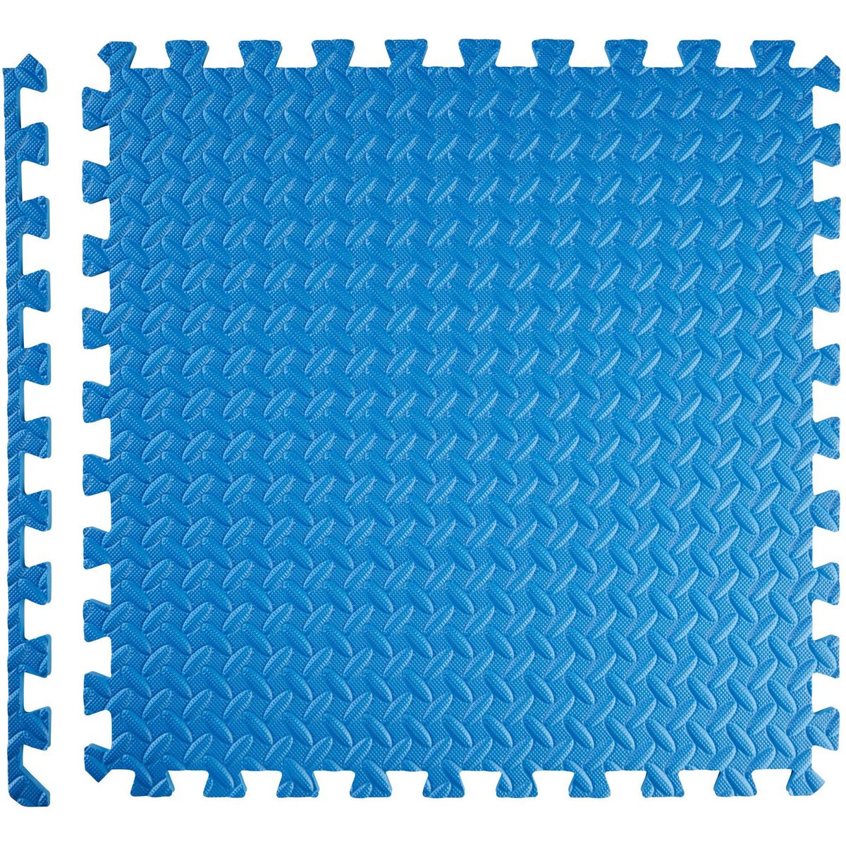 tectake Ensemble de 24 dalles carrées souples et antidérapantes bleu Set de 24