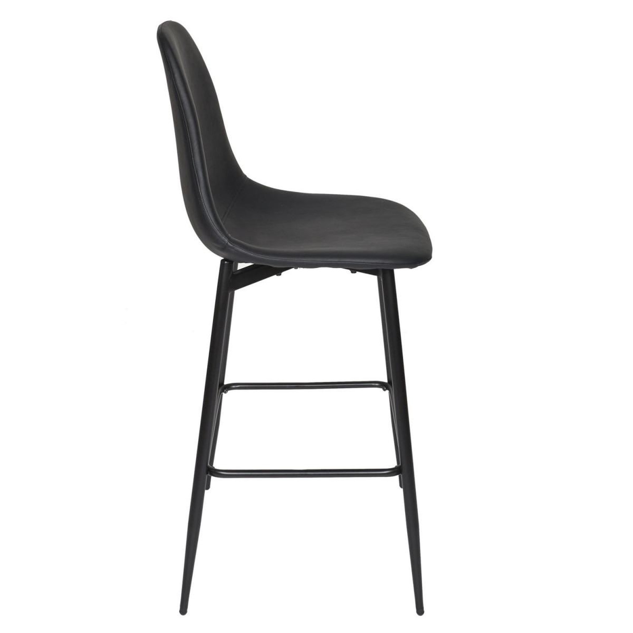 Voir la diapositive 4 : The Home Deco Factory Lot de 2 chaises de bar  amber  106cm noir