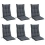 Voir la diapositive 3 : VIDAXL Coussins de chaise a dossier haut lot de 6 anthracite