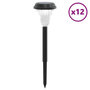 Voir la diapositive 2 : VIDAXL Lampes solaires d'allees et piquets de sol 12 pcs blanc