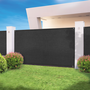 Voir la diapositive 2 : ID MARKET Brise vue haute densité 1,5 x 10 M noir 300 gr/m² qualité PRO