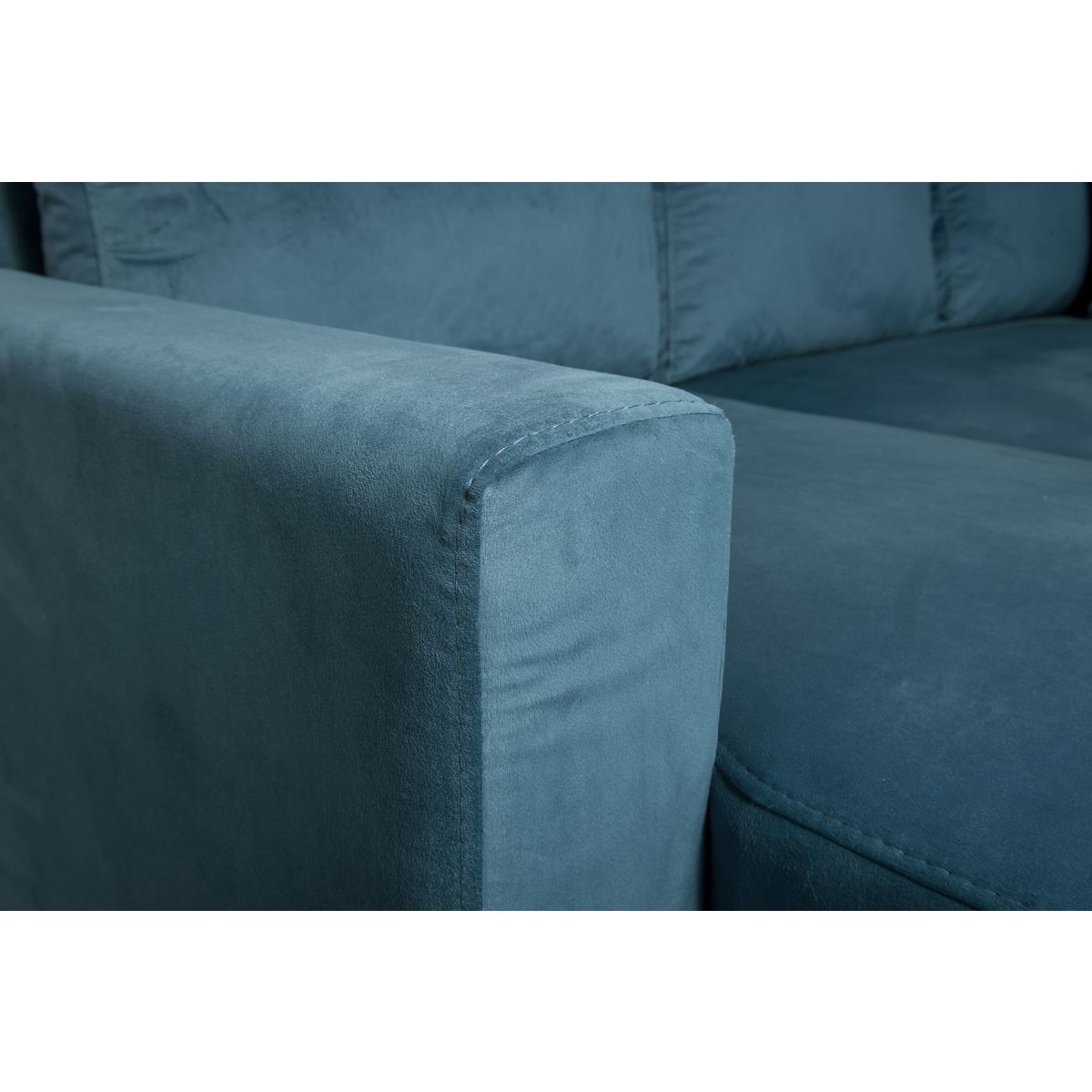 Canapé d'angle réversible convertible avec coffre en tissu ou velours GERALDINE 