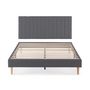 Voir la diapositive 3 : VS VENTA-STOCK Sommier + tête de lit Eris 160x200 cm Gris foncé