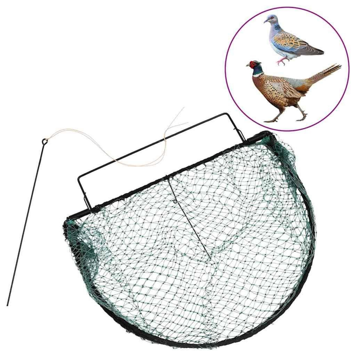 VIDAXL Piege a oiseaux vert 50 cm acier