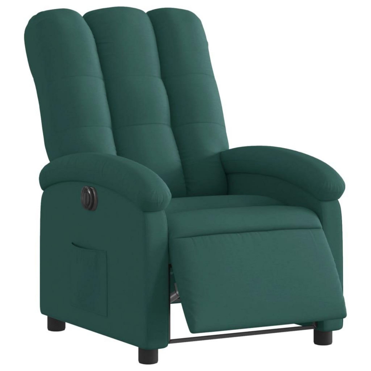 VIDAXL Fauteuil inclinable electrique Vert fonce Tissu