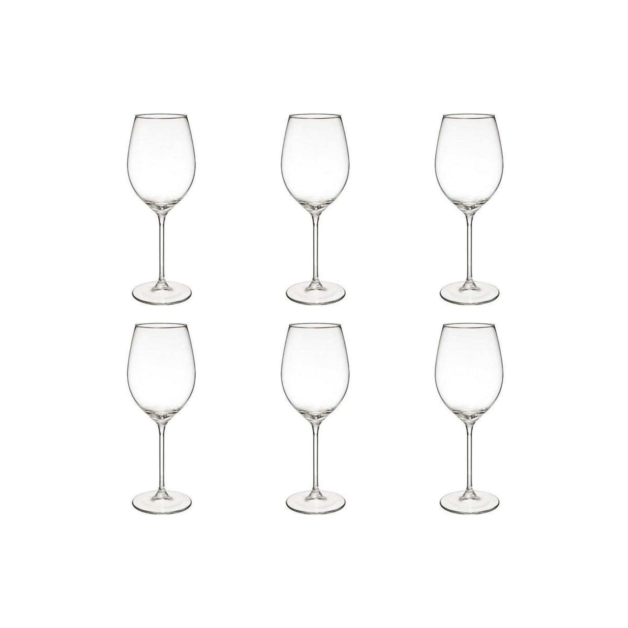 SECRET DE GOURMET Lot de 6 verres à vin  lina  41cl transparent