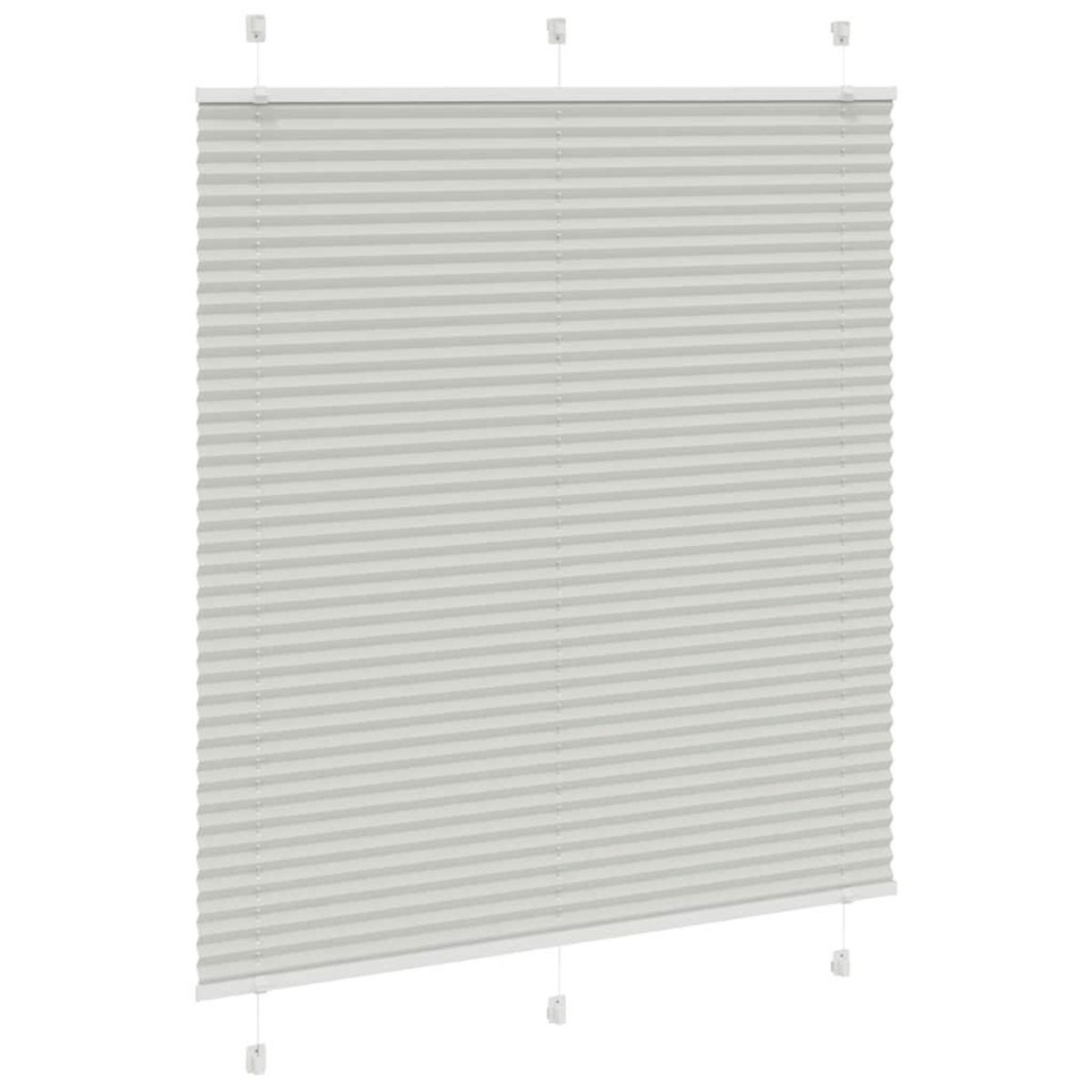 VIDAXL Store plisse gris clair 120x100cm largeur du tissu 119,4cm