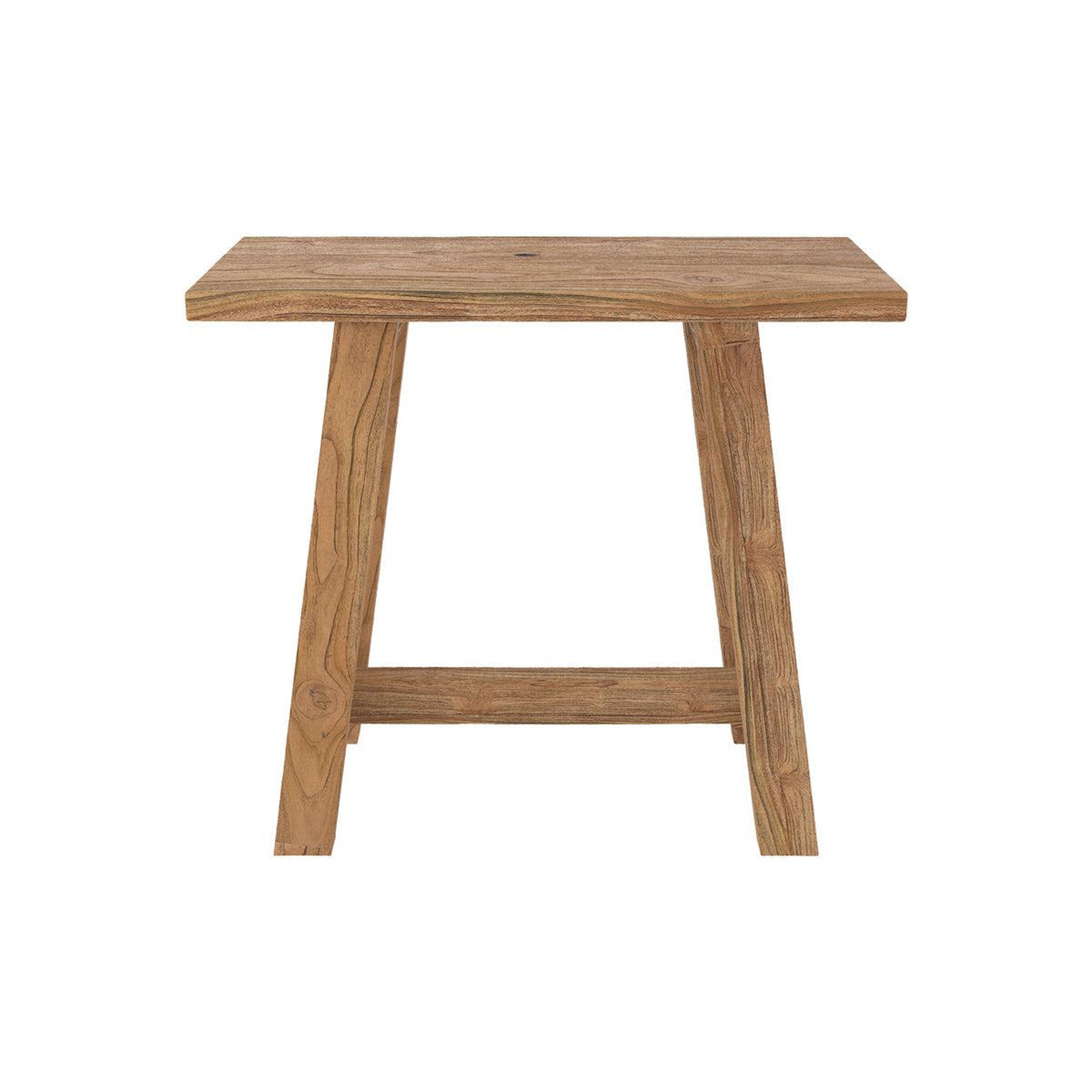 Voir la diapositive 3 : MAISON PAVANE Tabouret en bois de teck recyclé-Dao