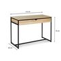 Voir la diapositive 7 : Bureau droit 1 tiroir style industriel pieds métal L110cm HOUSTON