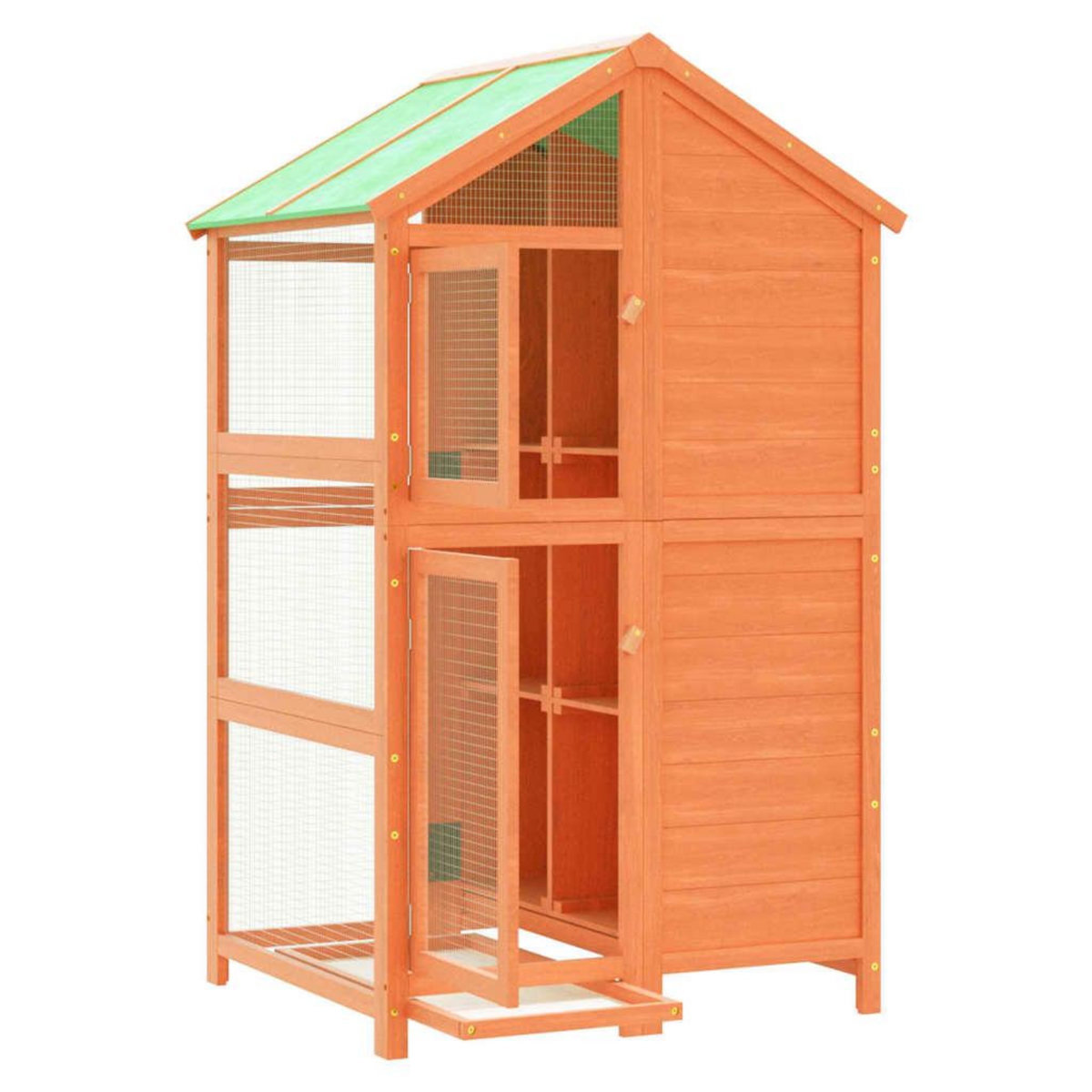 VIDAXL Maison a oiseaux marron 97x81x152 cm bois massif de pin