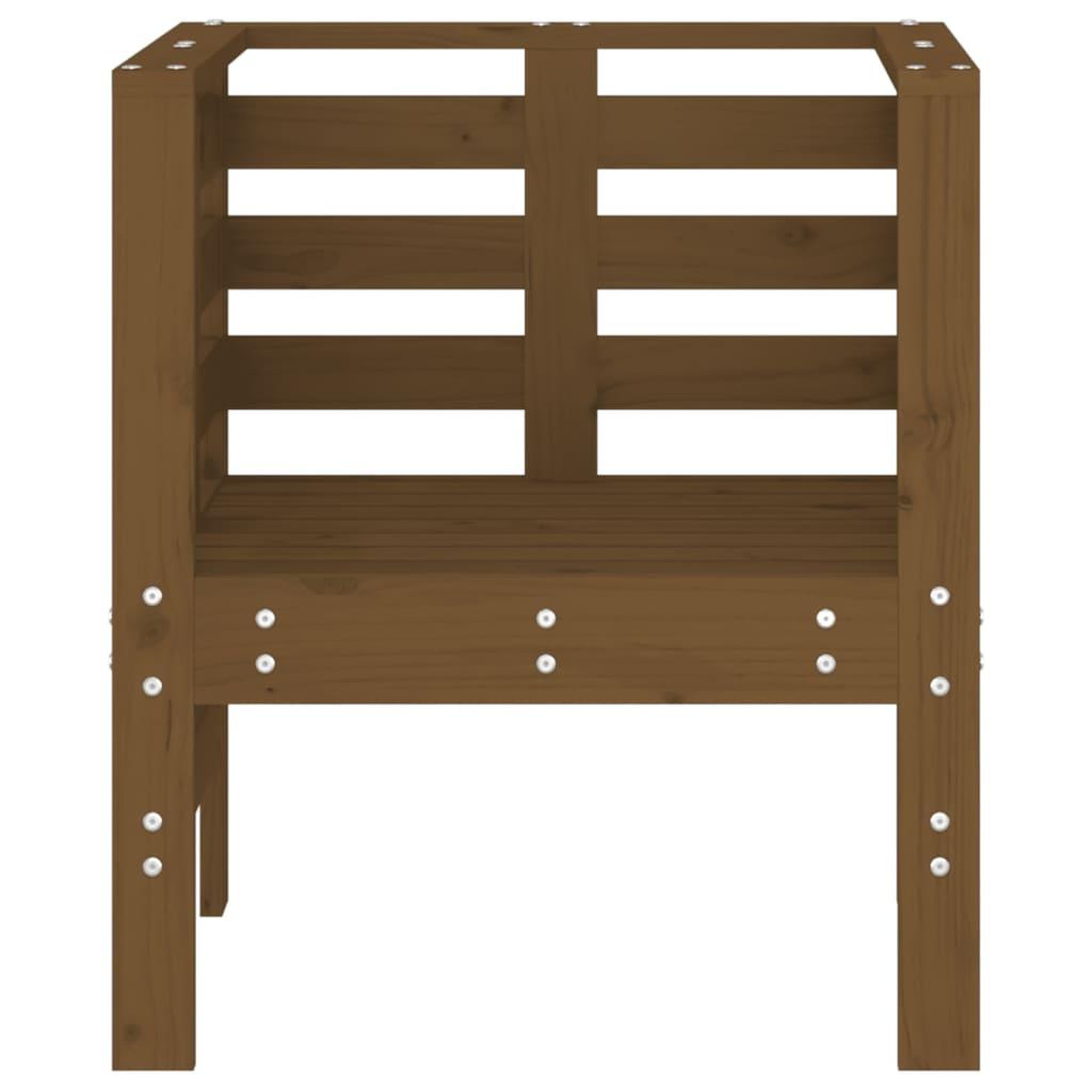Voir la diapositive 5 : VIDAXL Chaises de jardin lot de 2 marron miel 61,5x53x71 cm pin massif