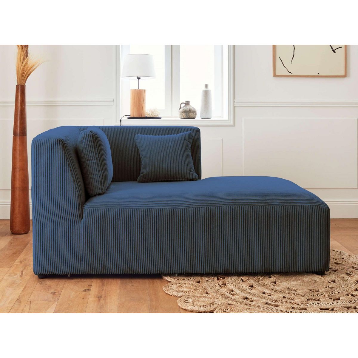 LISA DESIGN Victoire - canapé modulable d'angle droit - 5 places - en velours côtelé