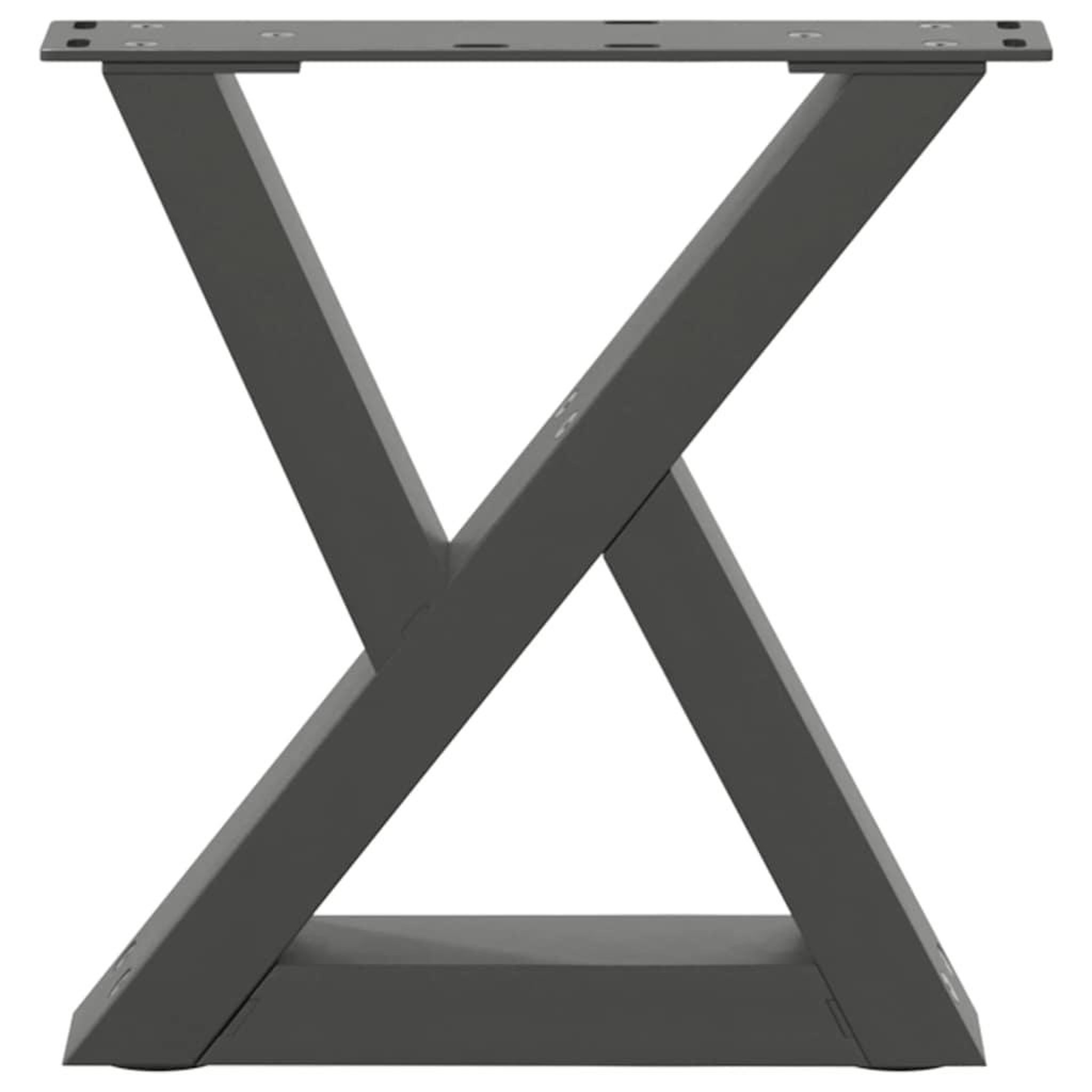 Voir la diapositive 5 : VIDAXL Pieds de table basse 2 pcs anthracite 40x(30-31,3) cm acier